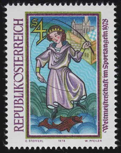 1584 Championnat du monde de pêche sportive, Art Royal d. Pêche 4 p. **