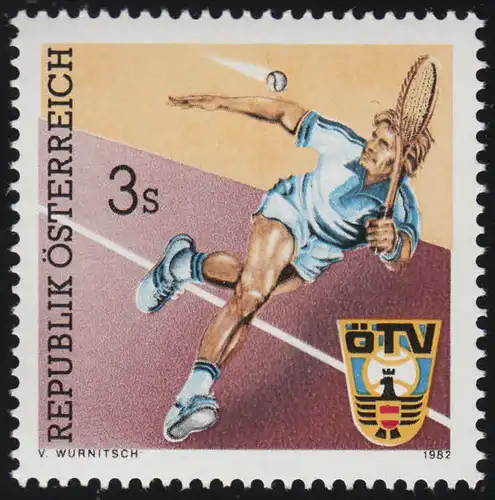 1707 Sport (VIII), Tennisspieler, Emblem Österreichischer Tennisverband, 3 S **