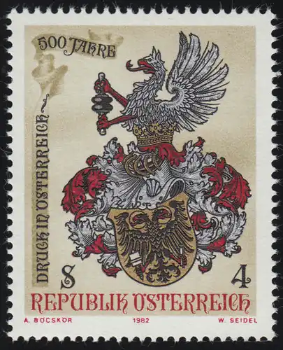 1701 500 Jahre Druck in Österreich, Buchdruckwappen, 4 S, postfrisch **