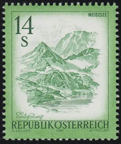 1696 Freimarke: Schönes Österreich, Weißsee / Salzburg, 14 S, postfrisch **