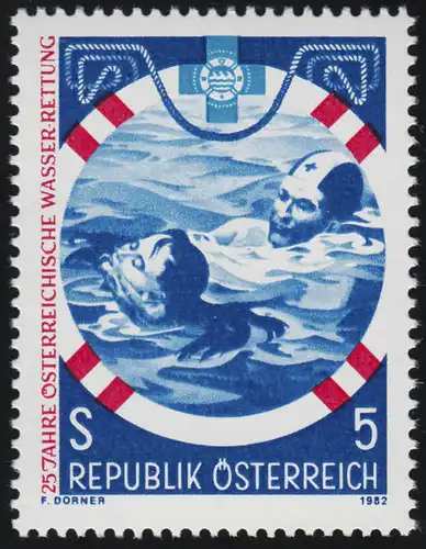 1698 25 Jahre Österreichische Wasserrettung, Rettungsschwimmer 5 S postfrisch **