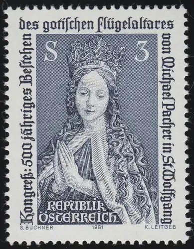 1681 Congrès 500 ans autel aile Michael Pacher, Genouard Maria Detail, 3 S