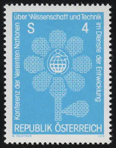1616 UNO Konferenz Wissenschaft & Technik, Blume Emblem, 4 S, postfrisch **