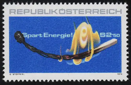 1622 Energiesparen, Abbrennendes Zündholz, 2.50 S, postfrisch **