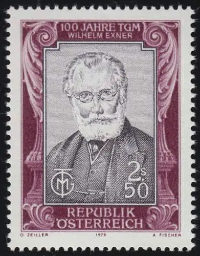 1625 100 Jahre TGM/ Wien, Wilhelm Franz Exner, 2.50 S, postfrisch **