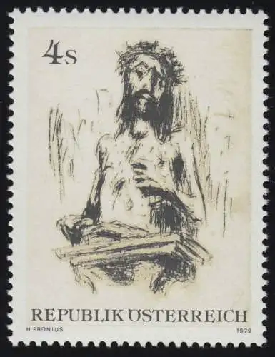 1626 Moderne Kunst in Österreich (V), erbärmende Christus, 4 S, postfrisch **