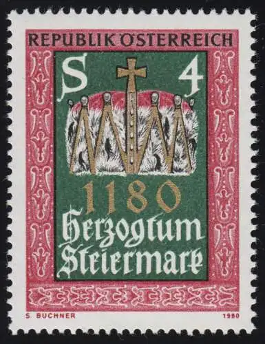 1648 800 Jahrestag d. Erhebung Steiermarks zum Herzogtum, Herzogshut, 4 S, **