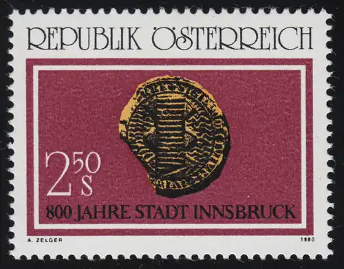 1647 800 Jahre Innsbruck, Stadtsiegel (1267) 2.50 S, postfrisch **