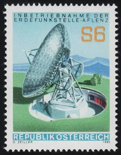 1644 Inbetriebnahme der Erdefunkstelle Aflenz, Antenne 1 Erdfunkstelle, 6 S **