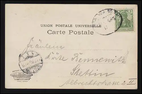 AK D.L. Jeune femme cheveux longs Roses noires Poste ferroviaire SOLATAU /STETTIN 17.11.05