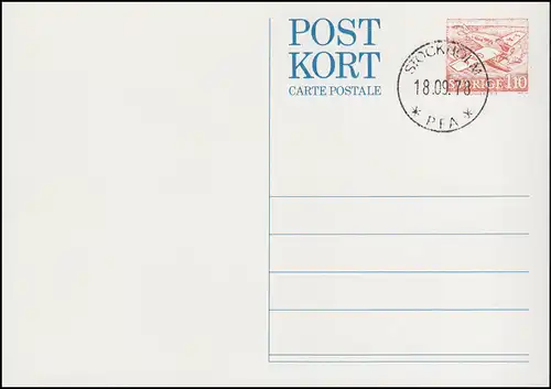 Schweden Postkarte P 101 Tag der Briefmarke 1977, gestempelt
