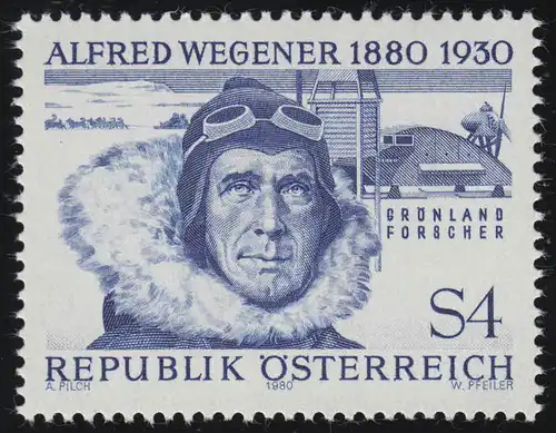 1660 100. Geburtstag, Alfred Wegener, Geophysiker/ Meteorologe 4 S postfrisch **