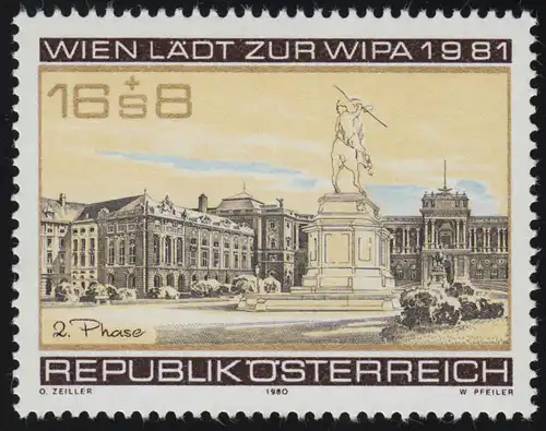 1662 WIPA 1981/ Wien, Heldenplatz, Denkmal, Hofburg, 2. Produktion 16 S + 8 S **