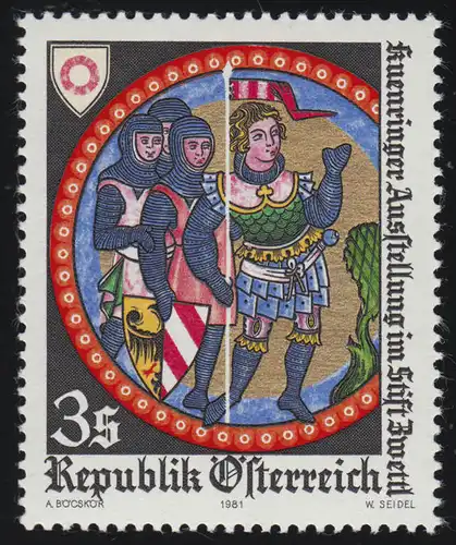 1670 Exposition Kuenringer Stift Zweitl, père-ancêtre d. Kuensinger, 3 p. **