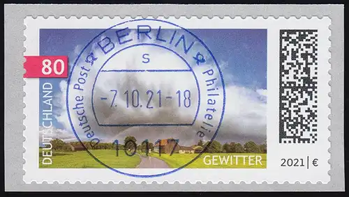 3617II Himmelsereignisse: Gewitter, Rollenmarke selbstklebend, ET-O VS BERLIN