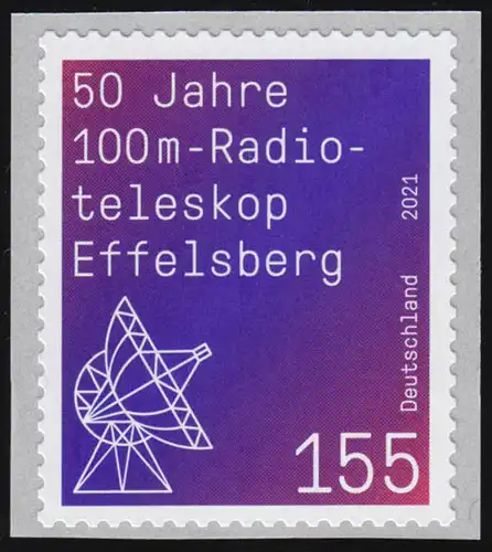 3622 Radioteleskop Effelsberg, selbstklebend von der Rolle, ** postfrisch