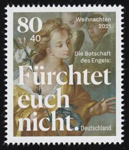 3636 Noël 2021 - Ange de prédication, collant humide, ** post-fraîchissement