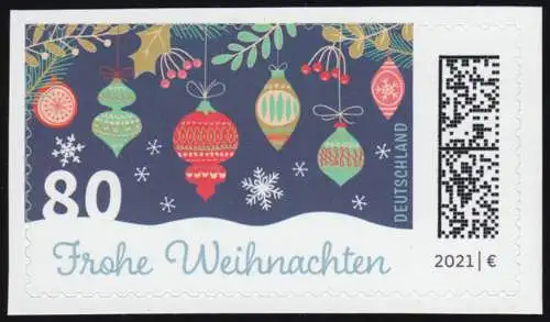 3643 Joyeux Noël 2021, autocollant de FB 112, ** frais de poste