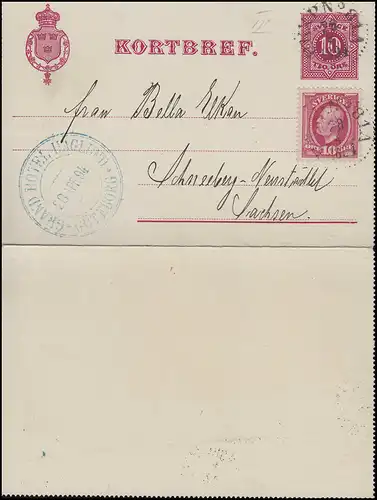 Carte lettre C 4, lettre d'information, poste ferroviaire PKXP No.81A - 28.4.1894