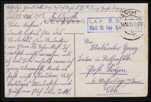 Photo AK K.J.Bp. Brassó Brașov Cronstadt Roumanie Panorama, Feldpost 14.10.17