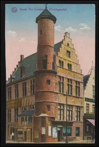 AK LUX Ser. 138 GENT TOREKEN Vrijdagmarkt, Garnison Administration, Feldpost 25.9.18