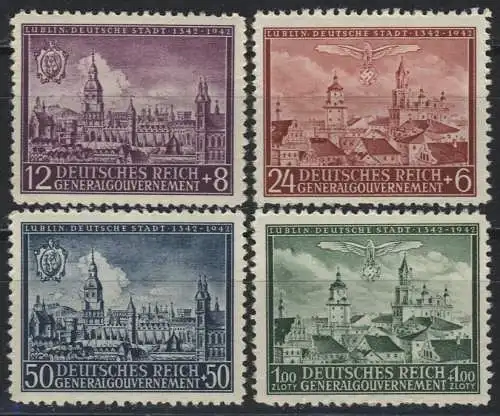 92-95 Ville de Lublin 1942, ensemble complet ** frais de port