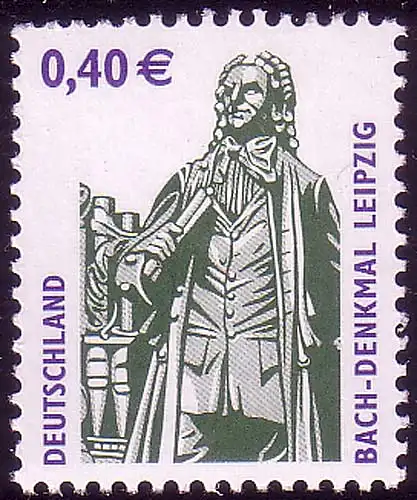 2375 Sehenswürdigkeiten 0,40 Euro Bach-Denkmal, postfrisch **