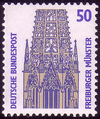 1340A u Attractions 50 Pf Fribourger Münster, **