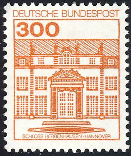 1143I Burgen und Schlösser 300 Pf Herrenhausen, ** BUCHDRUCK