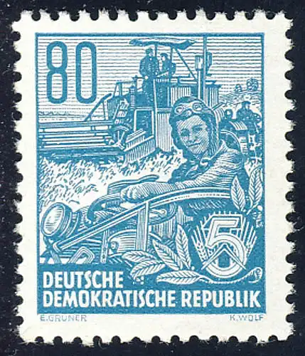 421 Fünfjahrplan Buchdruck 80 Pf, postfrisch **