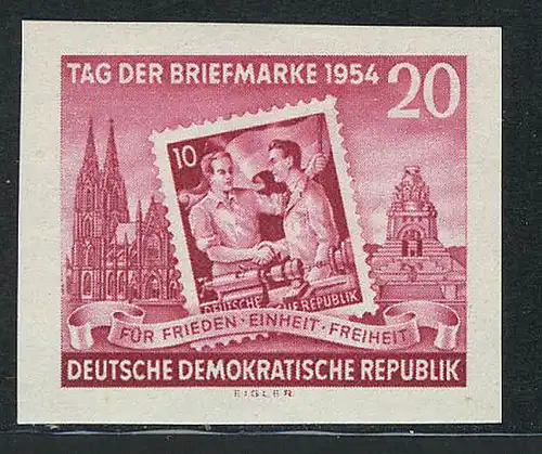 445B Tag der Briefmarke, UNGEZÄHNT aus Block **