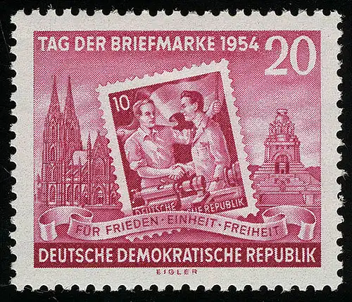 445A XII Tag der Briefmarke, gezähnt, Wz.2 XII **