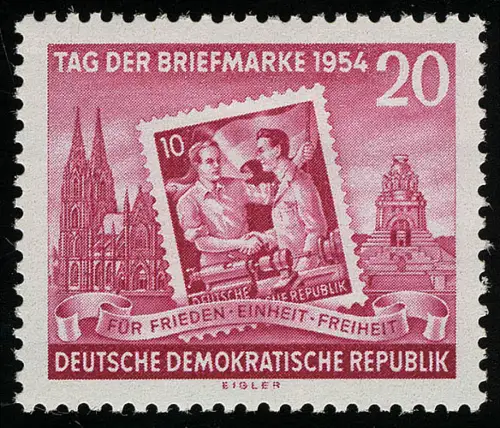 445A XII Tag der Briefmarke, gezähnt, Wz.2 XII **