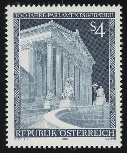 1760 100 Jahre, Parlamentsgebäude Wien, 4 S, postfrisch **