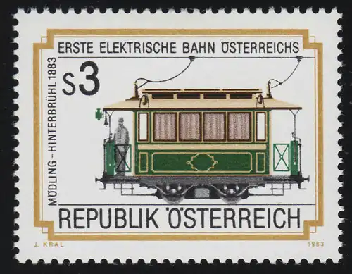 1757 Erste Elektrische Bahn Österreichs: Mödling-Hinterbrühl, Triebwagen 3 S **