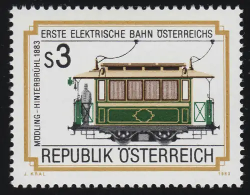 1757 Première voie électrique d'Autriche: Mödling-Hinterbrühl, Automobile 3 S **