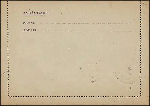 Kartenbrief K 26IW KORTBREV 10 Öre mit Zusatzfr., HÖÖR 23.7.1926, Karte mit Rand