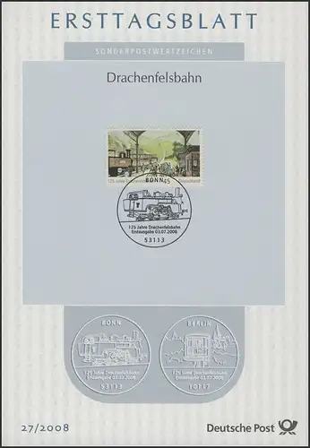 ETB 27/2008 Drachenfelsbahn, Siebengebirge, Zahnradbahn