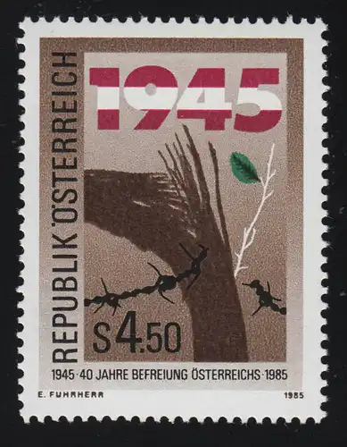 1810 40e anniversaire de la libération, tronc d'arbre avec une nouvelle impulsion 4.50 S**