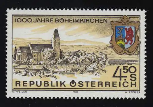 1812 1000 Jahre Böheimkirchen, Stadtansicht, Wappen, 4.50 S, postfrisch**