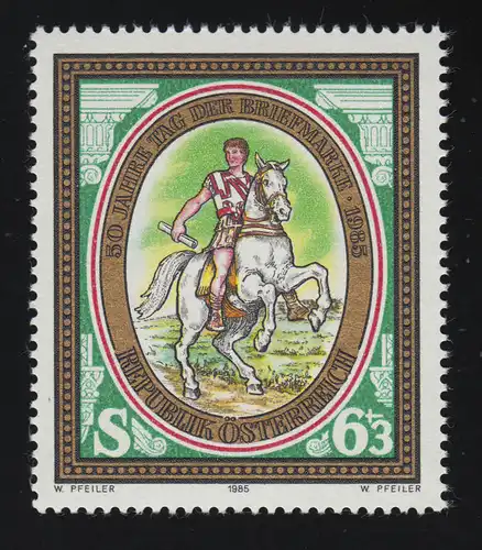1831 Jour du timbre, Messager romain à cheval, 6 S + 3 S, frais de port **