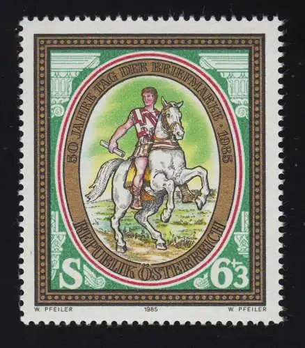 1831 Jour du timbre, Messager romain à cheval, 6 S + 3 S, frais de port **