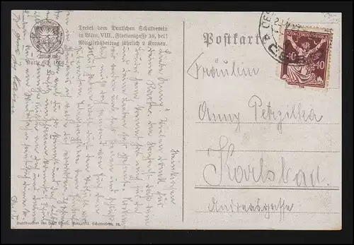 AK No 1066 "J'aime l'or et l" paire au clair de lune, selon KARLSBAD