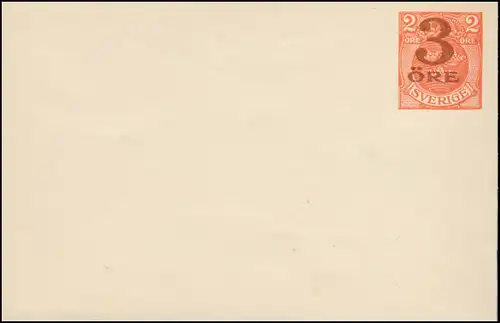 Suède couverture U 19Y 3 Öre sur 2 Ör, Wz. lignes en hausse, ** frais de port