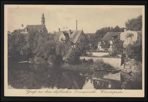 Photo AK 6586 DONAUWÖRTH Wörnitz Partie Hôpital de réserve après DUISBURG 24.8.41