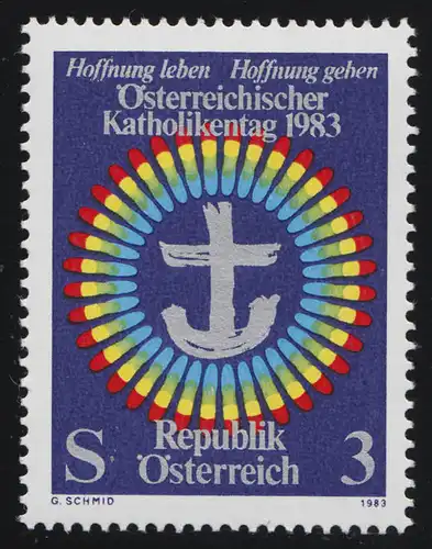 1751 Österreichischer Katholikentag, Emblem, 3 S, postfrisch **