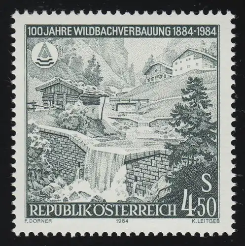 1779 100 ans de construction de Wildbach Autriche, Verbören an un Willbach 4.50 S **