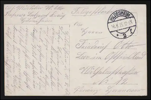 Photo AK Ville Panorama Poste de terrain vers LEER Est de la Frise, HILDESHEIM 10.8.1915