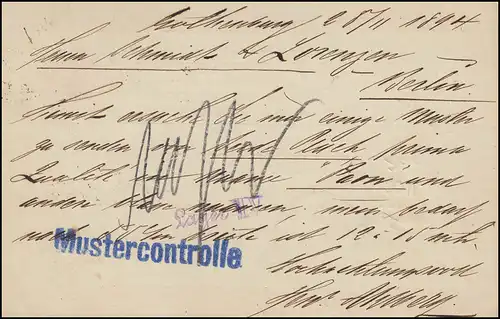 Carte postale P 20 SVERIGE-SUEDE 10 Öre, Bahnpost PKXP No.31 28.11.1894 vers Berlin