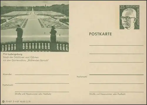 P107-D04/027 714 Ludwigsburg, jardin baroque **